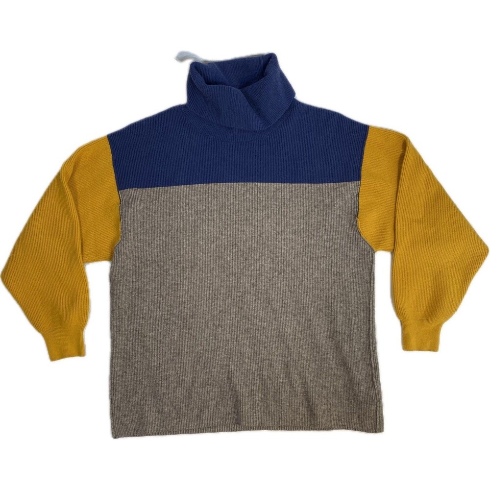 Free People Softly Structured Colorblock Sweater sz L